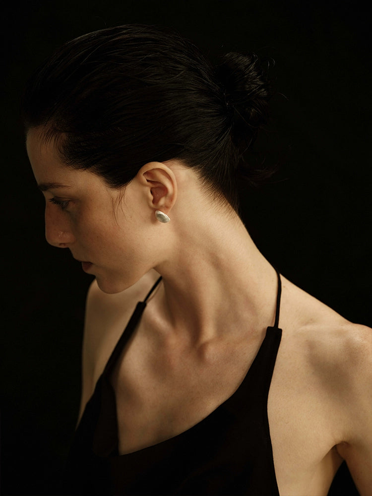 Épure Earrings | Brushed Finish - Handcrafted S925 Silver