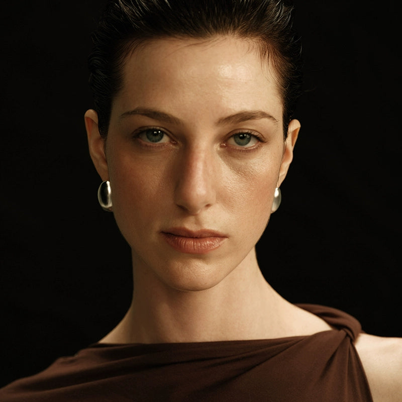 Cubea Earrings | Cubist-Inspired Textured Studs - Handcrafted S925 Silver