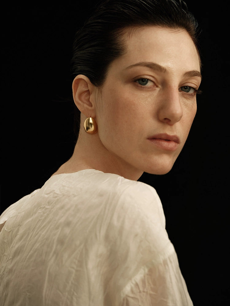 Cubea Earrings | Cubist-Inspired Textured Studs - Handcrafted S925 Silver