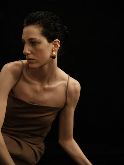 Éloise Earrings | French Aesthetic Drop Design - Platinum or Gold-Plated Copper
