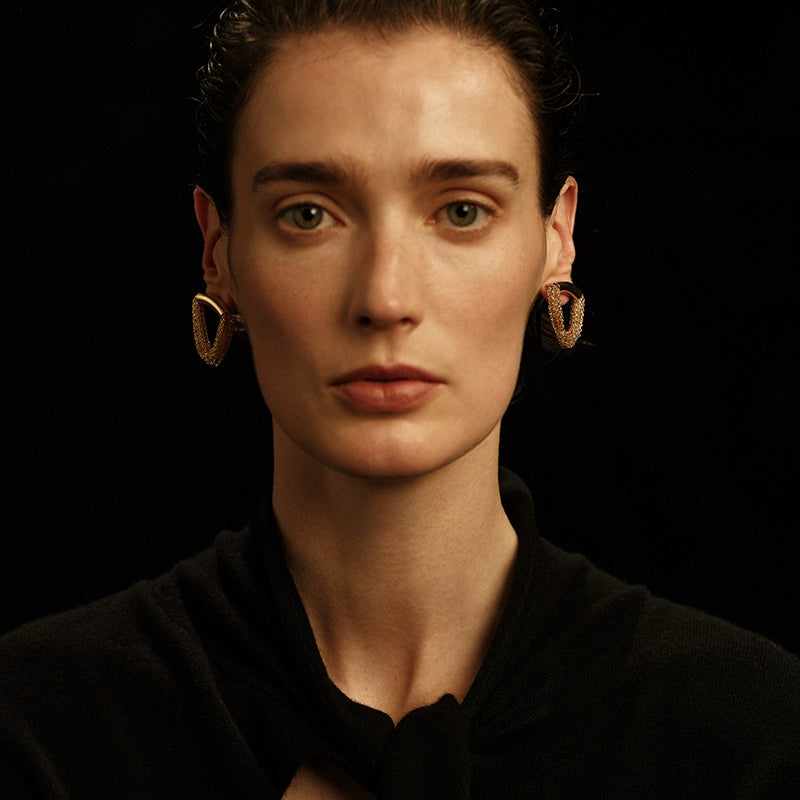 Saros Earrings | Greek-Inspired Tassel Design - Gold-Plated Copper