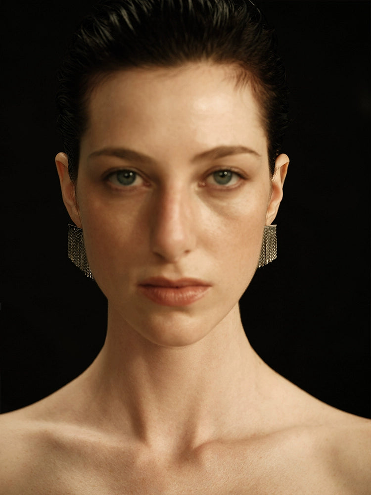Amara Earrings | Italian Artisan Tassel Studs - Handcrafted S925 Silver