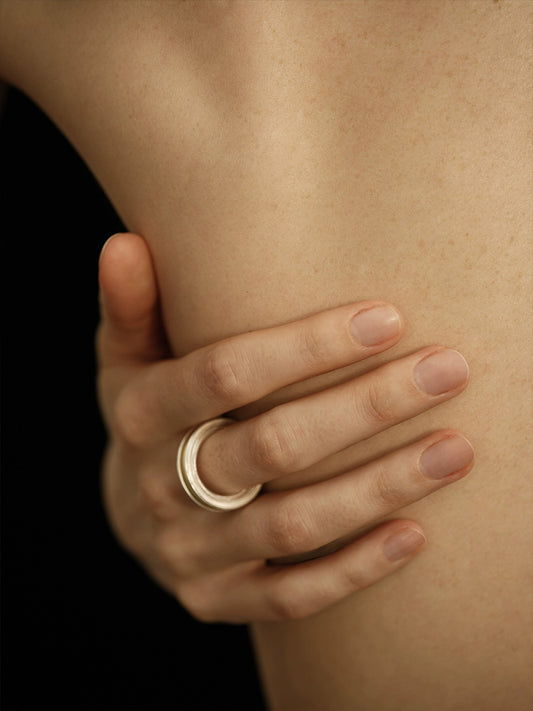 Aria Ring | Italian Aesthetic Statement Band - Handcrafted S925 Silver