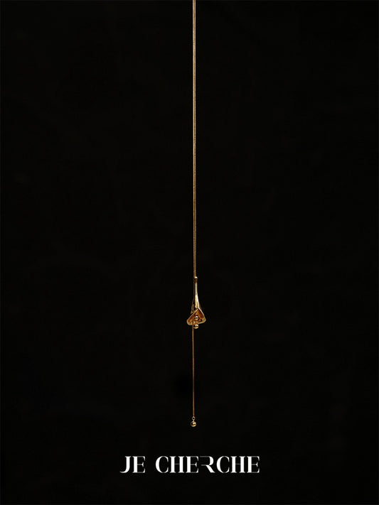 Calla Necklace | Minimalist Pendant Design - Gold-Plated Copper
