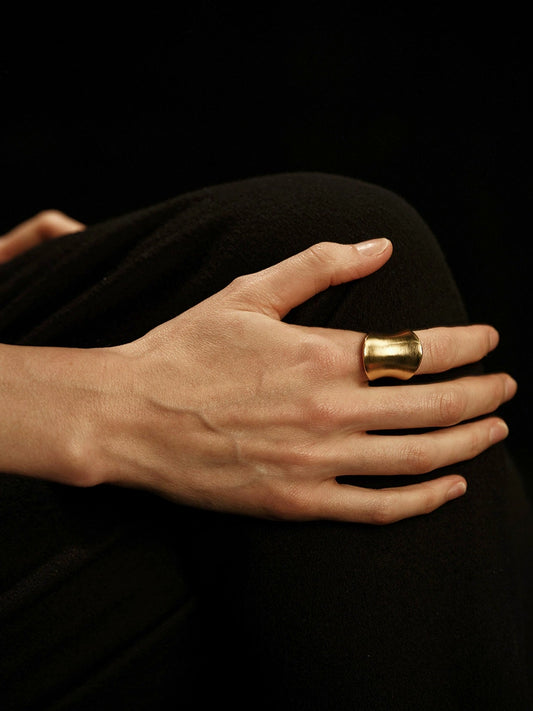 Alba Ring | Italian Open Design with Timeless Edge - Handcrafted S925 Silver