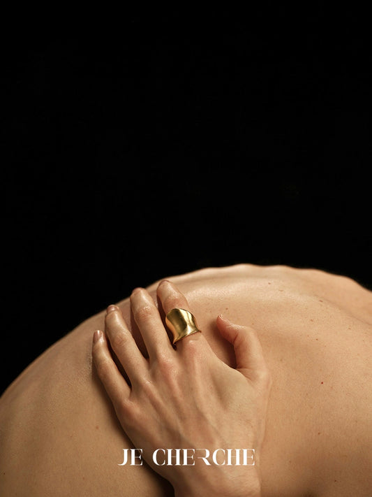 Alba Ring | Italian Open Design with Timeless Edge - Handcrafted S925 Silver