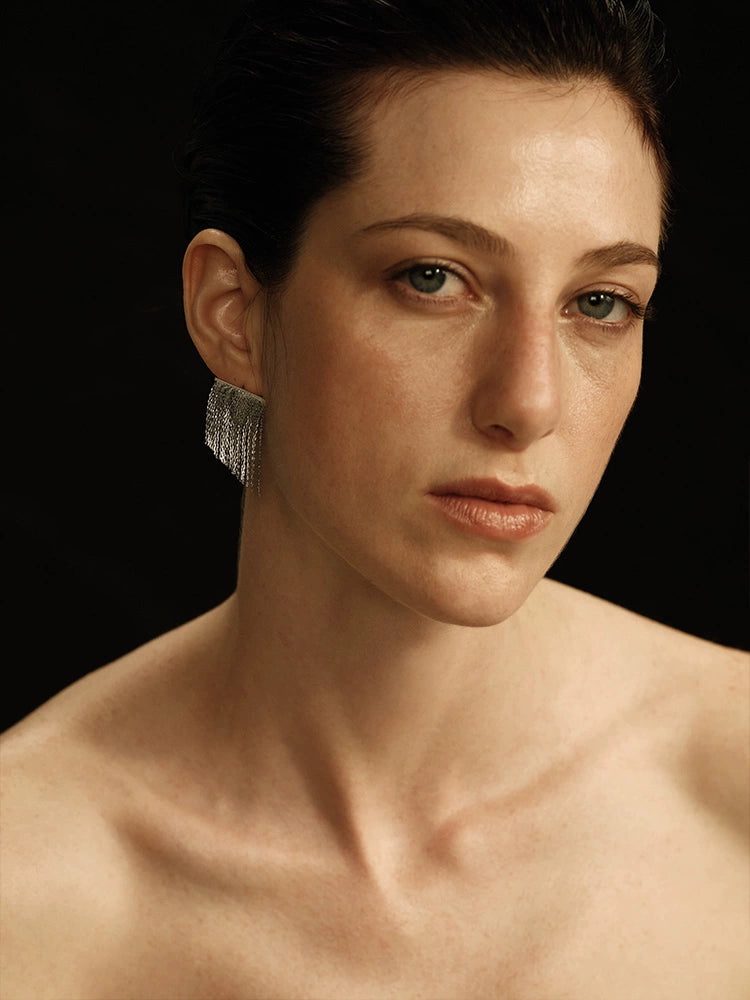 Amara Earrings | Italian Artisan Tassel Studs - Handcrafted S925 Silver