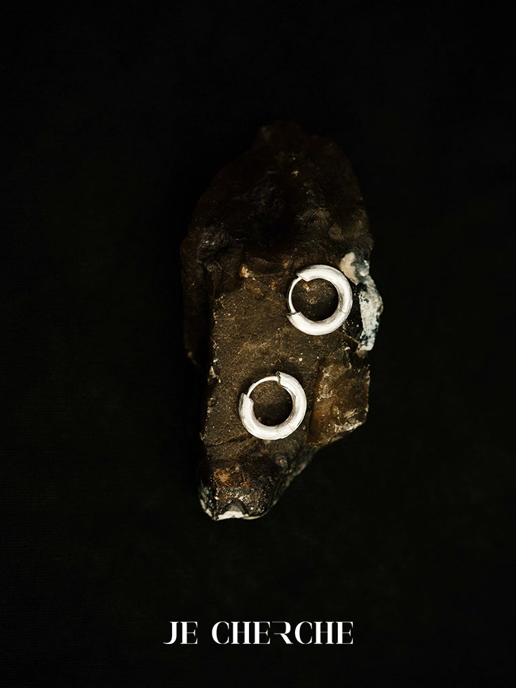 Brina Earrings | Brushed Stud Design - Handcrafted S925 Silver