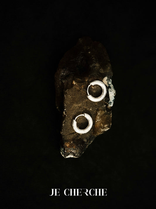 Brina Earrings | Brushed Stud Design - Handcrafted S925 Silver