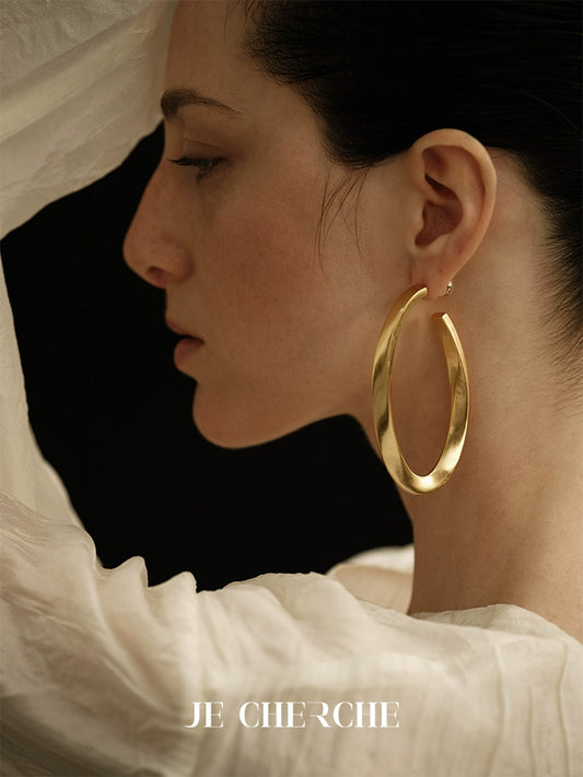 Muse Earrings | Baroque Irregular 3D Design - Handcrafted S925 Silver