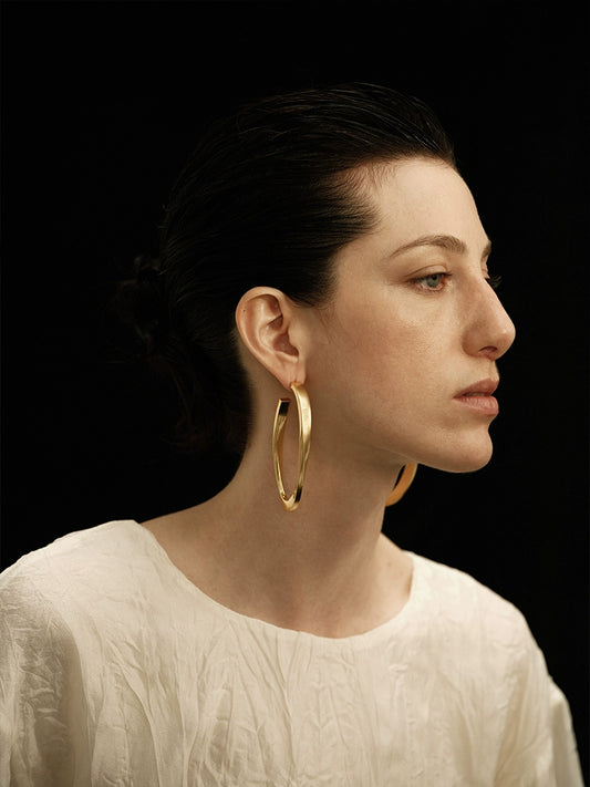 Muse Earrings | Baroque Irregular 3D Design - Handcrafted S925 Silver