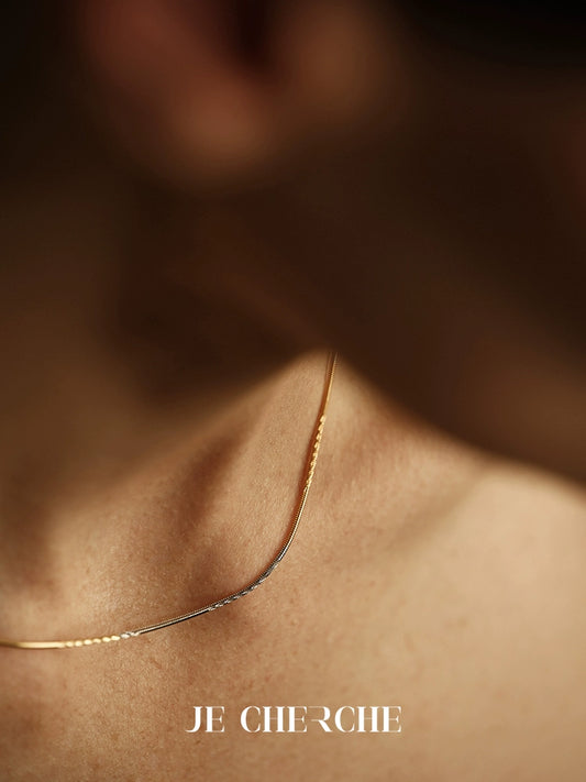 Sunset Necklace | Vintage Snake Chain Design - Handcrafted S925 Silver