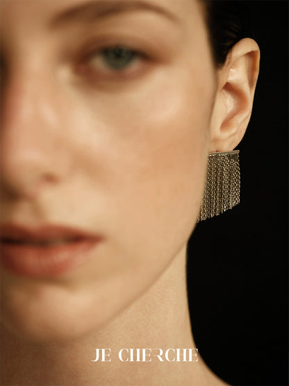 Amara Earrings | Italian Artisan Tassel Studs - Handcrafted S925 Silver