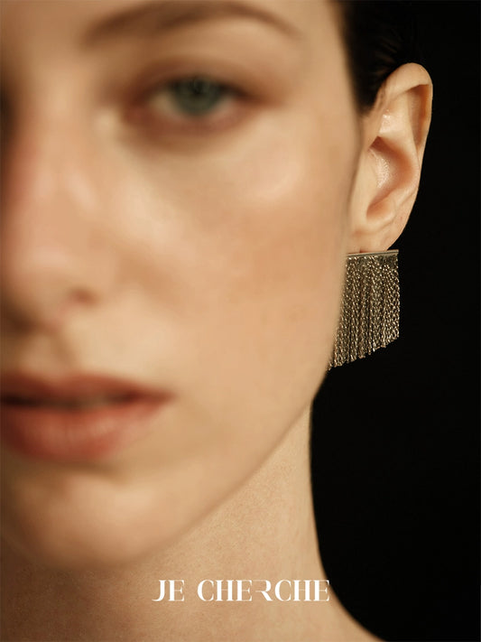 Amara Earrings | Italian Artisan Tassel Studs - Handcrafted S925 Silver