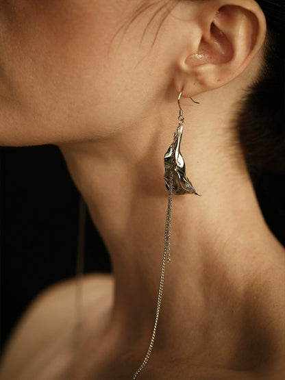 Ondine Earrings | Sculpted Irregular Tassel - Handcrafted S925 Silver