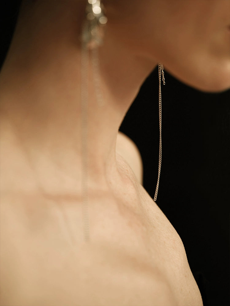 Ondine Earrings | Sculpted Irregular Tassel - Handcrafted S925 Silver